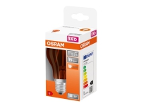 Produktfoto för OSRAM LED STAR Décor Classic A - LED-glödlampa - form: A60 - E27 - 2.5 W (motsvarande 15 W) - klass G - orange lampa - 1500 K