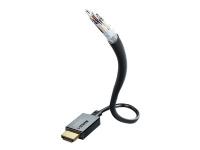 in-akustik Star - Ultra High Speed - HDMI-kabel med Ethernet - HDMI hann til HDMI hann - 2 m - trippel beskyttelse - svart - 10K120Hz (10240x4320) support