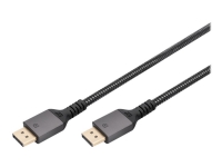 DIGITUS - DisplayPort-kabel - DisplayPort (hann) til DisplayPort (hann) - DisplayPort 1.4 - 1 m - 8K-støtte - svart PC tilbehør - Kabler og adaptere - Videokabler og adaptere