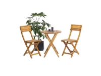 Domoletti Outdoor Furnit Set Wood 2 Chair 1 Table Hagen - Terrasse - Terrassemøbler