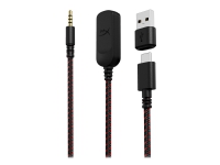 HyperX Cloud 3 - Hodesett - full størrelse - kablet - USB, 3,5 mm jakk - svart, rød Gaming - Headset og streaming - Hodesett