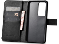 Bilde av Icarer Wallet Case Deksel Til Samsung Galaxy S23 Lær Deksel Lommebok Sort
