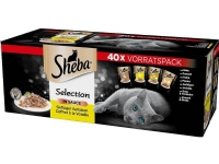 SHEBA Selection Select Slices Fjerkræsmag - vådfoder til katte - 40 x 85g Kjæledyr - Katt - Kattefôr