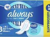 Always Always Ultra Day & Night sanitetsbind med vinger, størrelse 3, 28 stykker [104|44]