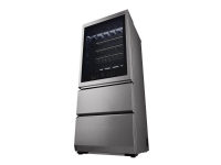 LG SIGNATURE LSR200W - Wine cooler/convertible refrigerator/freezer - bunnfryser - Wi-Fi - bredde: 70 cm - dybde: 73.5 cm - høyde: 179.3 cm - 335 liter - Klasse E - rustfritt stål / svart glass Hvitevarer - Kjøl og frys - Vinskap