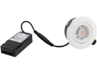 Nordtronic Low Profile Flexible G2 Ø75 with driver 6W 3000K matte white