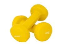 Tunturi 14TUSFU150, justerbar manual, gul, vinyl, krom, 1,5 kg, 16,5 cm Sport & Trening - Sportsutstyr - Treningsredskaper