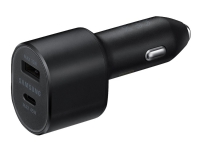 Bilde av Samsung Dual Car Charger Ep-l5300 - Bilstrømadapter - 60 Watt - 3 A - Pd, Qc, Afc, Sfc - 2 Utgangskontakter (usb, 24 Pin Usb-c) - Svart