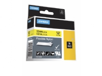 DYMO RhinoPRO Flexible Nylon - Nylon - gul - Roll (1.2 cm x 3.5 m) 1 kassett(er) fleksibelt bånd - for Rhino 4200, 6000, 6000 Hard Case Kit Papir & Emballasje - Markering - Etiketter og Teip