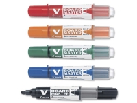 Pilot V Board Master Begreen - Markeringspenn - for whiteboard - svart, rød, blå, grønn, oransje - fargestoffbasert blekk - 2.3 mm - medium (en pakke 5) Skriveredskaper - Markør - Whiteboardmarkør