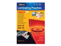 Bilde av Fellowes Laminating Pouches Capture 125 Micron - 125 Mikroner - 100-pack - Glanset - 60 X 90 Mm Lamineringspunger