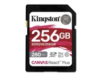 Bilde av Kingston Canvas React Plus - Flashminnekort - 256 Gb - Video Class V60 / Uhs-ii U3 / Class10 - Sdxc Uhs-ii