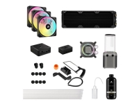 CORSAIR Hydro X Series iCUE LINK XH405i RGB - Sett for væskekjølesystem - med temperatursensor - Radiatorstørrelse: 360 mm - (for: AM4, LGA1700, AM5) - 120 mm - stealth gray