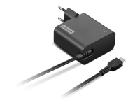 Lenovo - USB-C-strømadapter - AC 100-240 V - 65 watt - Europa - svart PC tilbehør - Kabler og adaptere - Adaptere