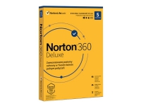 Norton 360 Deluxe - Bokspakke (1 år) - 5 enheter, 50 GB skylagringskapasitet - Win, Mac, Android, iOS - Polish PC tilbehør - Programvare - Antivirus/Sikkerhet