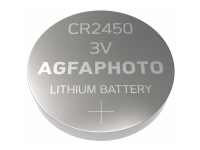 AgfaPhoto 150-803258, Engångsbatteri, CR2450, Litium, 3 V, 5 styck, Silver PC tilbehør - Ladere og batterier - Diverse batterier