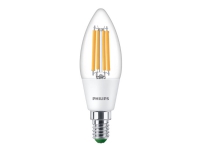 Bilde av Philips - Led-filamentlyspære - Form: B35 - Klar Finish - E14 - 2.3 W (ekvivalent 40 W) - Klasse A - Varmt Hvitt Lys - 2700 K