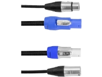 Eurolite Power-Hybrid DMX Forbindelsesledning [1x XLR-bøsning 5-polet - 1x XLR-bøsning 5-polet ] 1.5 m TV, Lyd & Bilde - Musikkstudio - Kabler & Kontakter