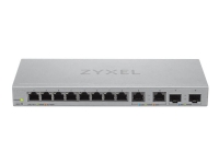 Zyxel XGS1210-12 - V2 - switch - Styrt - 8 x 10/100/1000 + 2 x 100/1000/2.5G + 2 x 1 Gigabit / 10 Gigabit SFP+ (opplink) - stasjonær, veggmonterbar PC tilbehør - Nettverk - Switcher