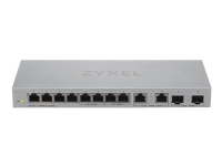 Bilde av Zyxel Xgs1010-12 - V2 - Switch - Styrt - 8 X 10/100/1000 + 2 X 100/1000/2.5g + 2 X 1 Gigabit / 10 Gigabit Sfp+ (opplink) - Stasjonær, Veggmonterbar