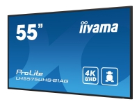 iiyama ProLite LH5575UHS-B1AG - 55 Diagonal klass (54.6 visbar) LED-bakgrundsbelyst LCD-skärm - digital skyltning - med built-in media player, SDM Slot PC - 4K UHD (2160p) 3840 x 2160 - black bezel with matte finish