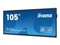 iiyama ProLite TE10518UWI-B1AG - 105 Diagonalklasse (104.6 synlig) LED-bakgrunnsbelyst LCD-skjerm - interaktiv digital skilting - med berøringsskjerm - Android - 5K UHD (2160p) 5120 x 2160 - svart, matt PC tilbehør - Skjermer og Tilbehør - Digitale skilt