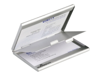 DURABLE Business Card Holder/Case DUO – Visitkortsfodral – aluminium – silver