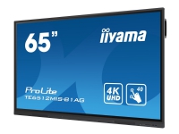 iiyama ProLite TE6512MIS-B1AG - 65 Diagonalklasse (64.5 synlig) LED-bakgrunnsbelyst LCD-skjerm - interaktiv digital skilting - med built-in media player / optional slot-in PC capability / touchscreen (multi touch) - 4K UHD (2160p) 3840 x 2160 - direktebel