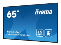 iiyama ProLite LH6560UHS-B1AG - 65 Diagonalklasse (64.5 synlig) LED-bakgrunnsbelyst LCD-skjerm - intelligent skilting - med innebygd SoC-mediespiller - 4K UHD (2160p) 3840 x 2160 - kantbelyst - svart, matt finish PC tilbehør - Skjermer og Tilbehør - Digit