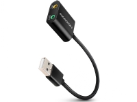 ADA-12 ekstern USB 2.0 48kHz/16-bit stereolydkort, metall, 15 cm USB-A-kabel PC-Komponenter - Lydkort