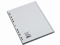 Plastregister Bantex A4 grå 1-100