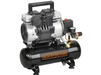 Black & Decker Juodas&DECKER Kompresorius OLJEFRI. 6L /1KM/ 8BAR /0,75KW / VELDIG STILLE