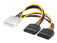 goobay - SATA-kabel - 4-pin intern strøm (hann) til SATA-strøm (hann) - 13 cm PC tilbehør - Kabler og adaptere - Datakabler