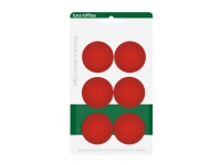 Magneter bnt rød Ø30mm blister 6stk/pak interiørdesign - Tilbehør - Magneter