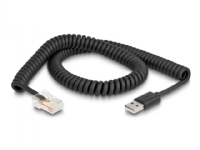 Delock - Strekkodeskannerkabel - RJ-50 (hann) til USB (hann) - 2 m - tvunnet ledning - svart Skrivere & Scannere - Tilbehør til skrivere - Skanner