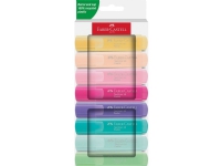 Faber-Castell Textliner 46 Pastell, 8 stk, Flerfarget, Resirkulert plast, 1 mm, 5 mm, Vannbasert blekk Skriveredskaper - Markør - Whiteboardmarkør