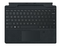 Microsoft Surface Pro Signature Keyboard with Fingerprint Reader - Tastatur - med styreplate, akselerometer, lagrings- og ladebakke for Surface Slim Pen 2 - QWERTY - Internasjonal engelsk / kanadisk fransk - svart - kommersiell - for Surface Pro 8