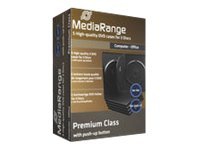 MediaRange Retail pack 3er-DVD-Box - DVD oppbevaringseske - kapasitet: 3 CD/DVD (en pakke 5) PC-Komponenter - Harddisk og lagring - Medie oppbevaring