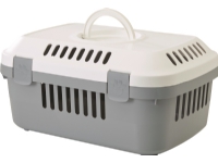 Savic Discovery compact transportbox, 33x48x23 cm, hvid/grå Kjæledyr - Katt - Transport bur og poser