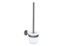 TESA 40581-00000-00, Toalettbørste og holder, Grå, Hvit, Metall, Metall, Tørre pulvere, 112 mm