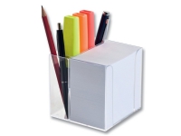 folia Zettelbox transparent inkl. 700 Notizzettel