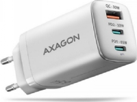 Axagon ACU-DPQ65W lader GaN 65W nettverkslader, 3x port (USB-A + dobbel USB-C) PD3.0/QC4+/PPS/Apple, hvit PC tilbehør - Nettverk - Nettverkskort