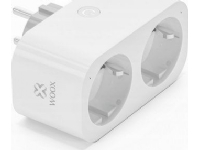 WOOX R6153 smart dubbelkontakt med energimätare och skyddsjord