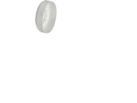 FIX-PRO Hvid plastroset 32 mm med højde på 25 mm og bredde på 75 mm