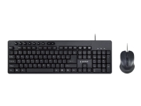 Produktfoto för Gembird KBS-UM-04 - keyboard and mouse set - US - black - Tastatur & Mus set - Amerikansk Engelska - Svart