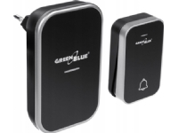 GreenBlue Kinetic batterifri trådløs klokke, 38 melodier, sort, rækkevidde op til 200 m, IP44, GB157 B