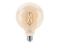 Philips Filamentgloblampa klar 7 W (motsvarar 60 W) G125 E27, Smart glödlampa, Transparent, LED, E27, G125, Vit