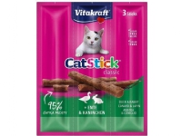 Bilde av Vitakraft Cat Stick Mini - Kattegodbitsmak: And Og Kanin 3stk/18g