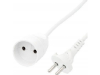 Jonex Skjøtekabel 1-kontakt b/u 10A 5m /OMY 2x1/ hvit PS-161