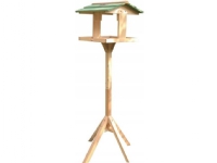 Bilde av Garden&fun Bird Feeder, Tre, Frittstående, 36x34x112cm, Med Solcellelampe, For Montering